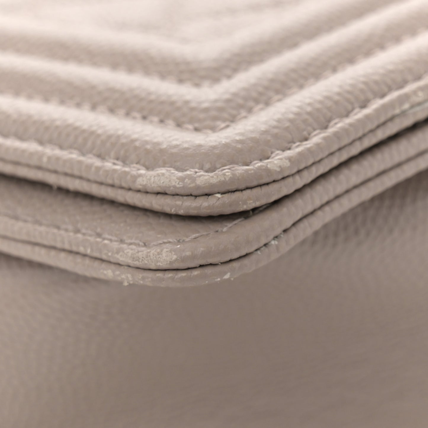 Caviar Quilted Large Boy Flap Beige