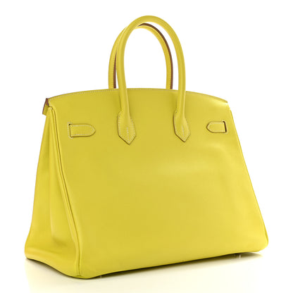 Hermes Epsom Candy Birkin 35 Lime Gris Perle 2 of 10