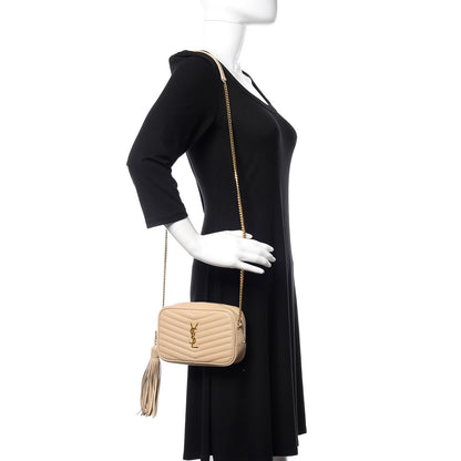Saint Laurent Grain De Poudre Matelasse Monogram Mini Lou Camera Bag New Powder 2 of 12