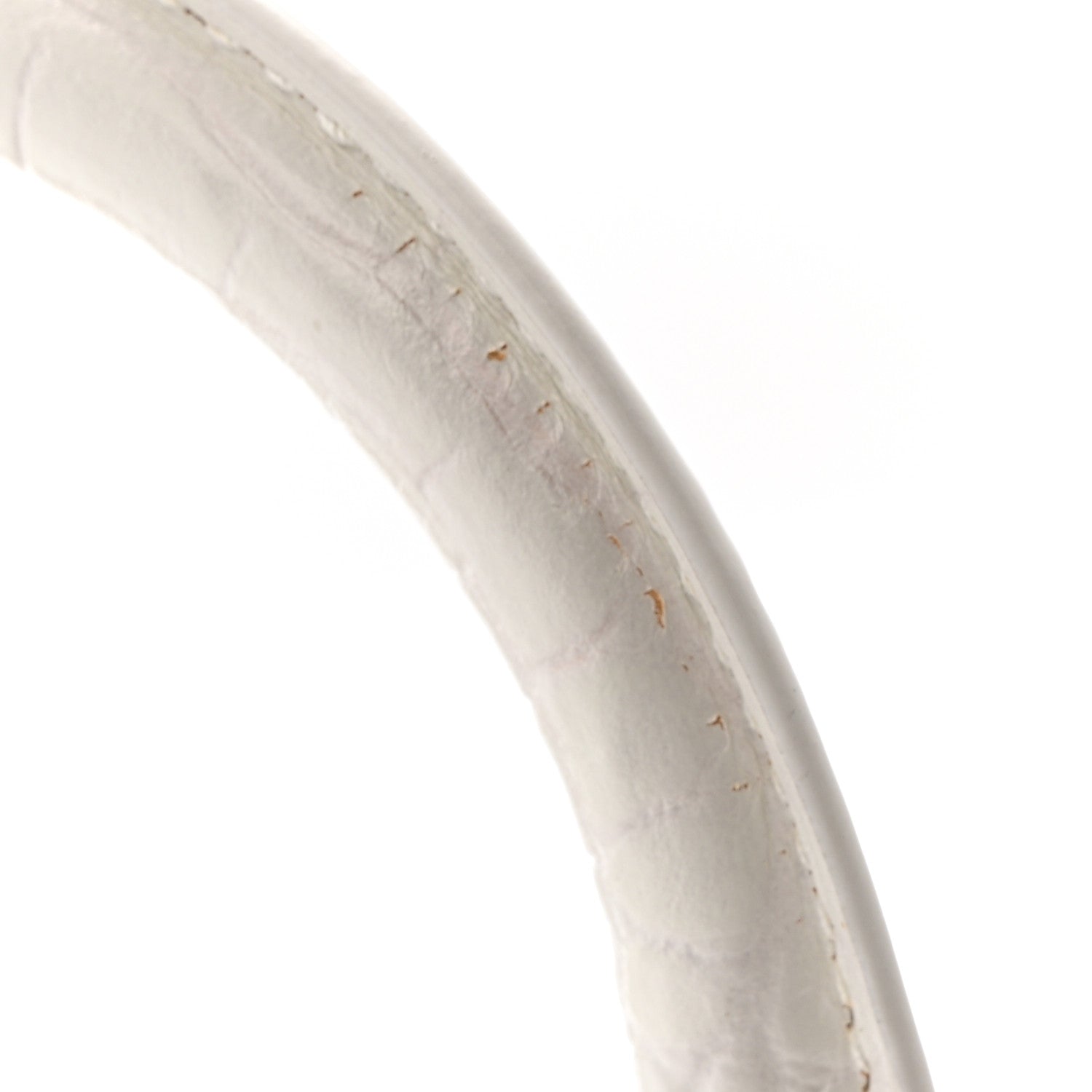 Balenciaga Shiny Calfskin Crocodile Embossed Hourglass Top Handle Bag XS White 12 of 12