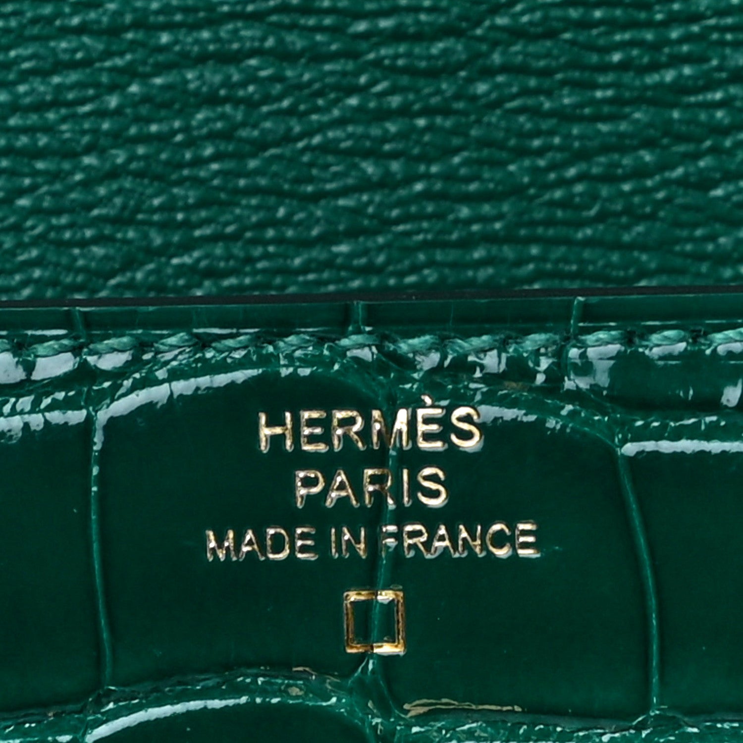 Hermes Shiny Alligator Kelly Longue Wallet Vert Emeraude 6 of 10