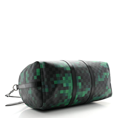Louis Vuitton Damier Graphite Pixel Keepall Bandouliere 50 Vert 3 of 17