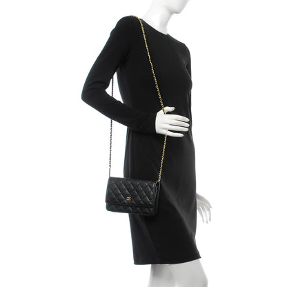 Chanel Caviar Quilted Wallet On Chain WOC Black 2 of 9