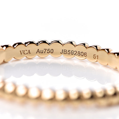 Van Cleef & Arpels 18K Yellow Gold Small Perlee Ring 51 5.75 4 of 5