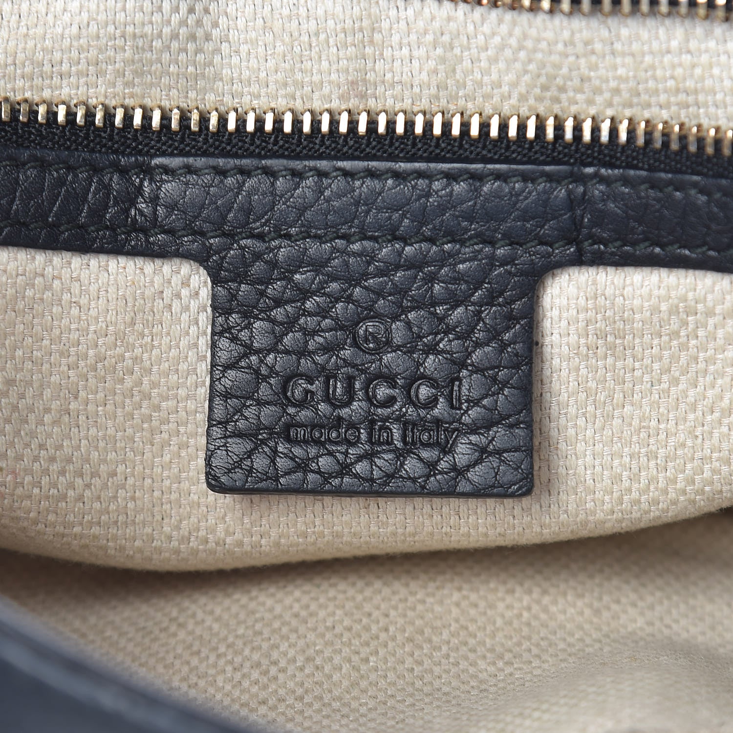 Gucci Pebbled Calfskin Medium Soho Flap Crossbody Black 6 of 17