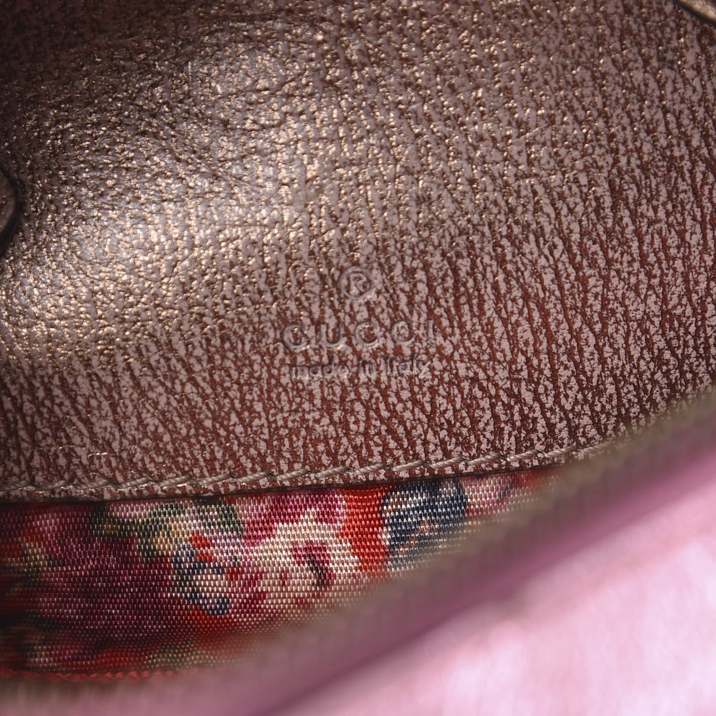 Laminated Nappa Trapuntata Mini Zumi Dome Shoulder Bag Rosa Lago Rame