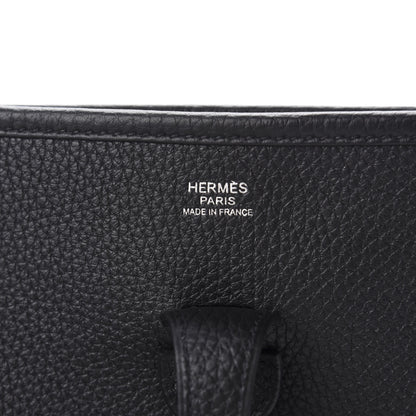 Hermes Taurillon Clemence Amazone Evelyne III PM Black White 8 of 11