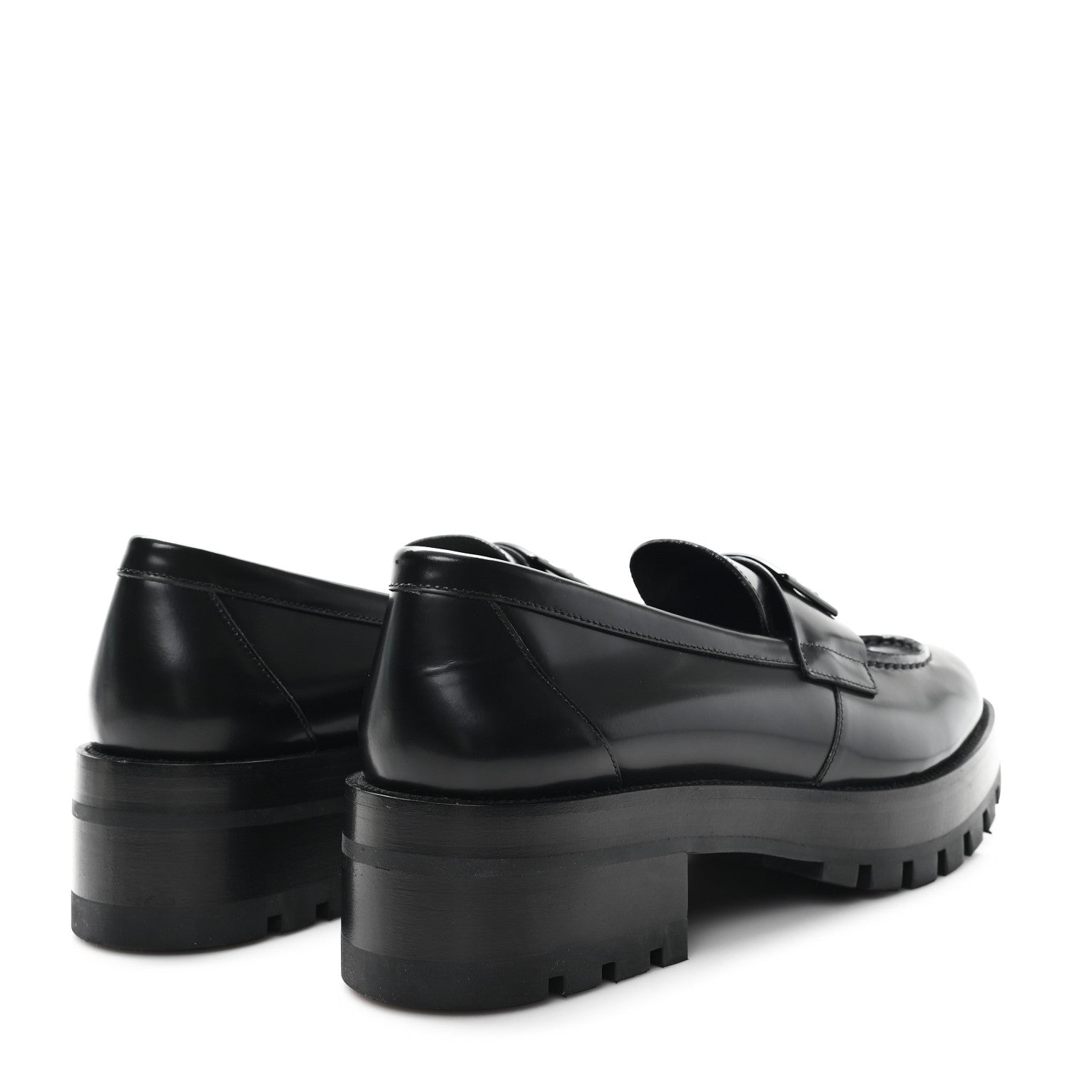 Chanel Calfskin Metal CC Loafers 40.5 Black 5 of 10