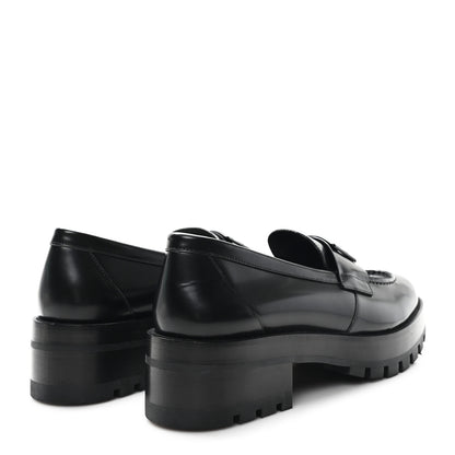 Chanel Calfskin Metal CC Loafers 40.5 Black 5 of 10