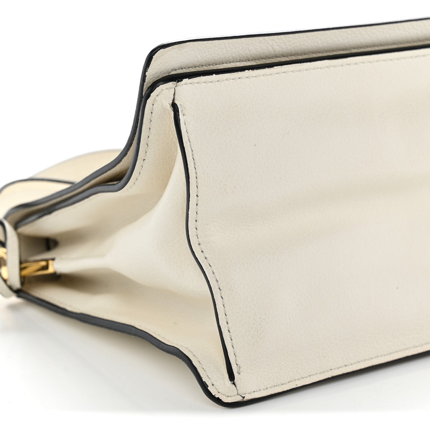 Glace Calf Shoulder Bag White