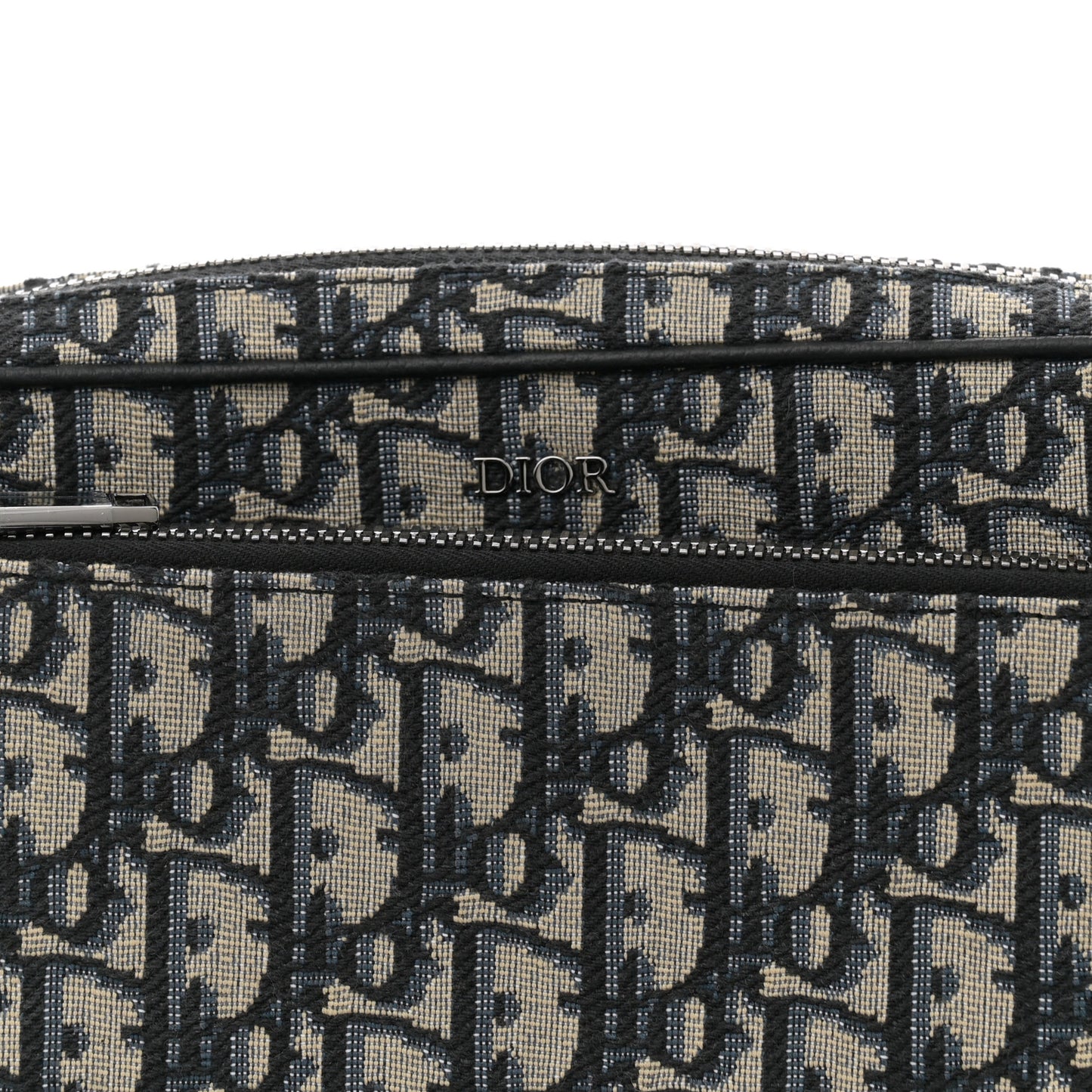Oblique Saddle Triple Pouch Navy Blue