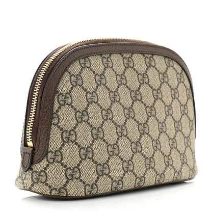Gucci GG Supreme Monogram Textured Calfskin Web Large Ophidia Cosmetic Case Beige Ebony New Acero 3 of 11