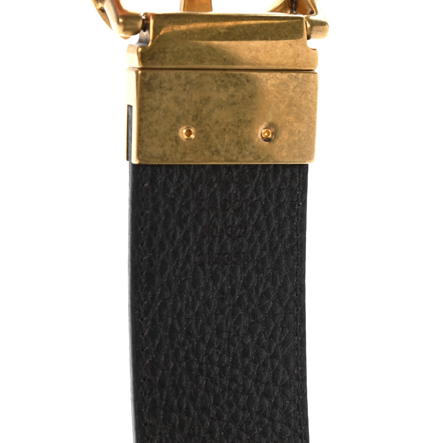 Gucci Calfskin Double G Reversible Belt 80 32 Black Cocoa 3 of 7