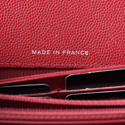 Chanel Caviar Quilted Large Gusset Flap Wallet Pink 7 of 9