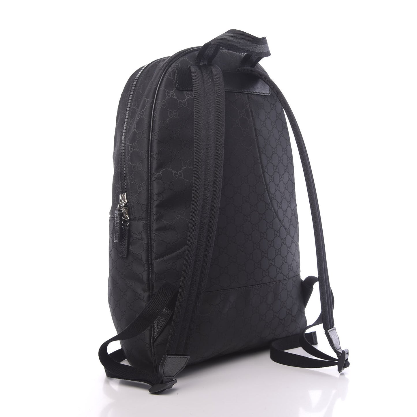 Nylon Monogram Slim Backpack Black