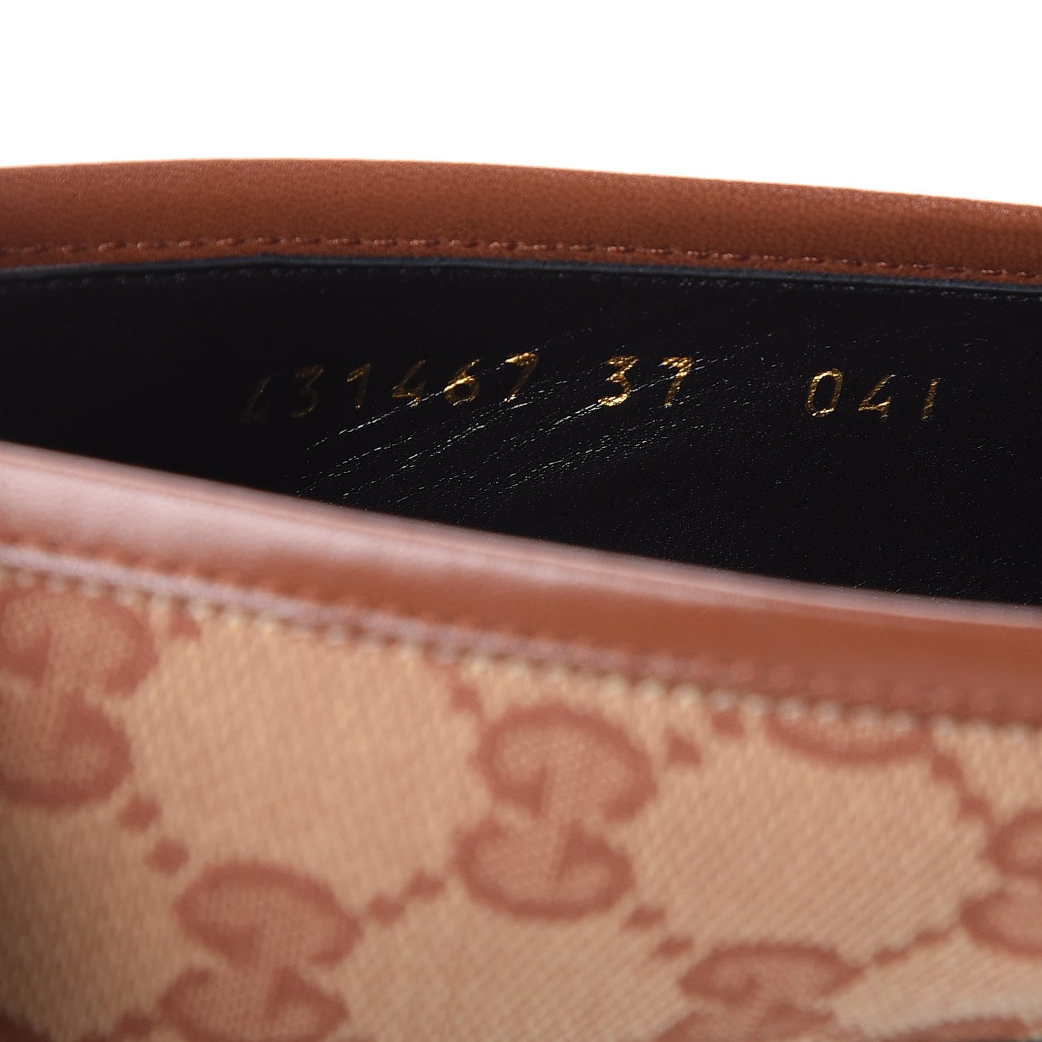 Gucci Canvas GG Monogram Horsebit Womens Jordaan Loafers 37 Beige Ruggine Rust 6 of 9