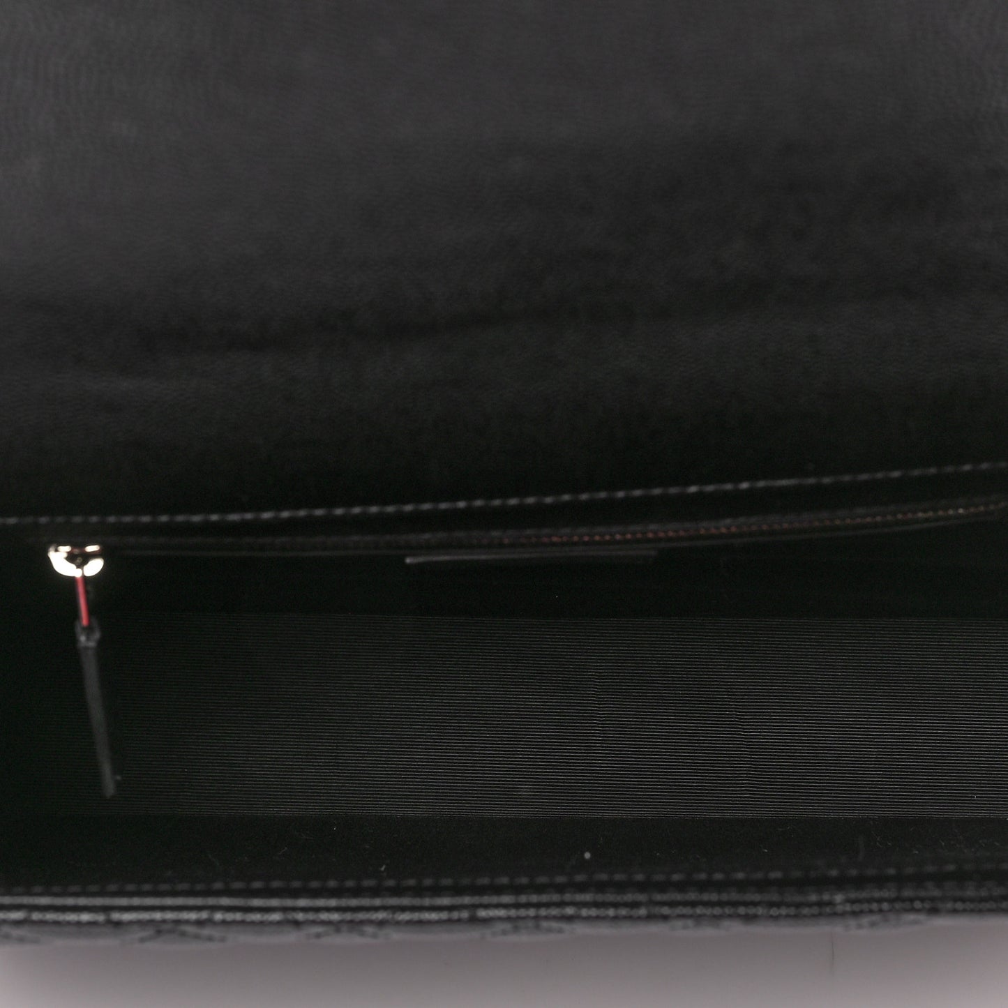 Grain De Poudre Textured Mixed Matelasse Large Triquilt Monogram Satchel Black