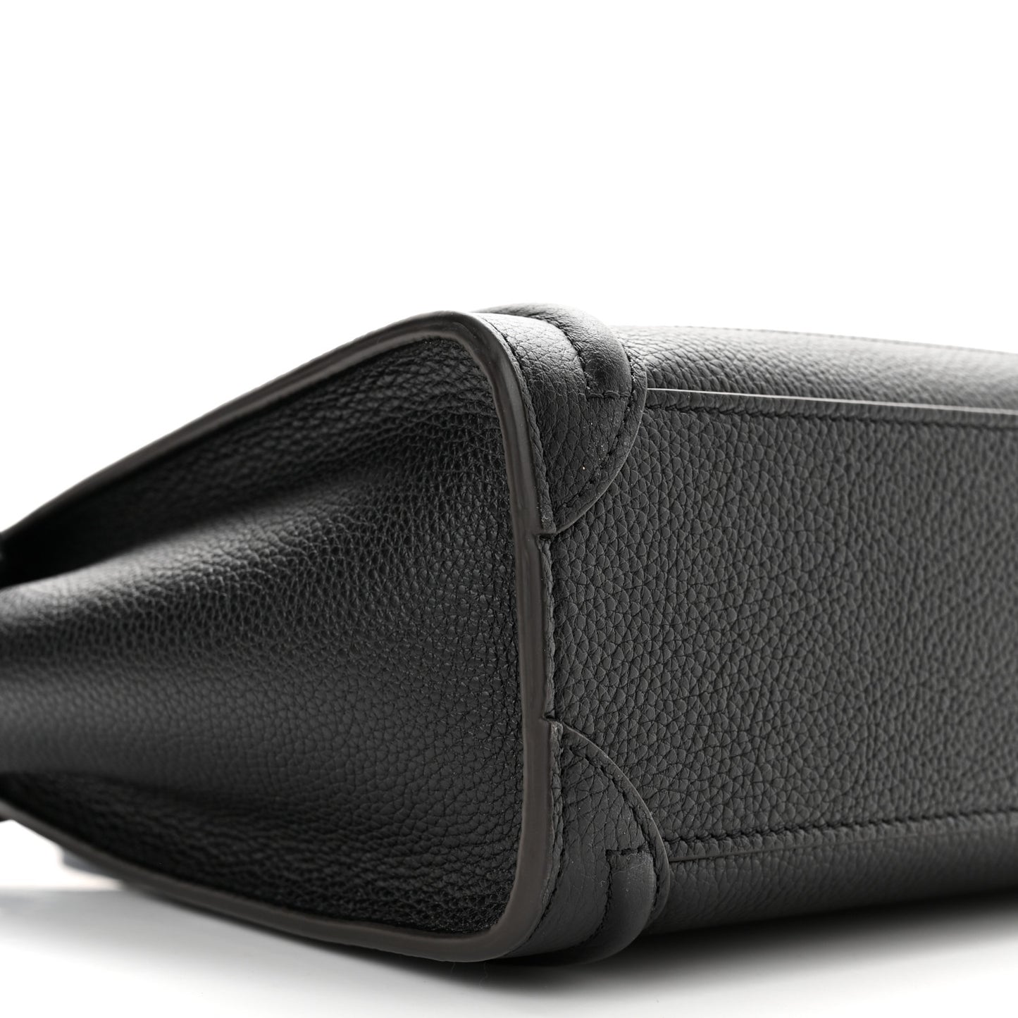 Drummed Calfskin Nano Luggage Black