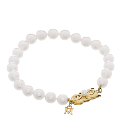 Mikimoto 18K Yellow Gold Akoya Cultured Pearl 6.5-7mm Strand Bracelet 1 of 3