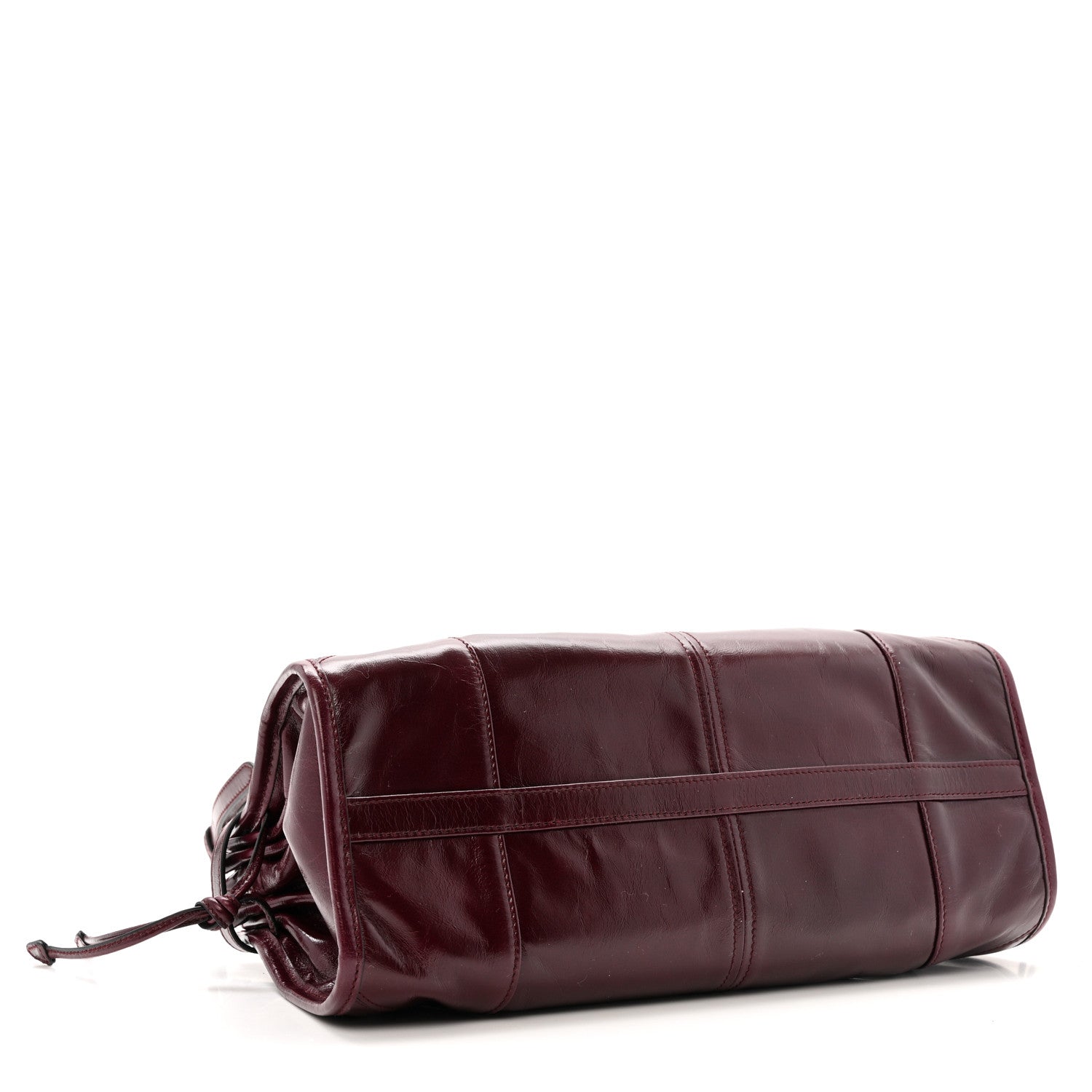 Prada Shiny Nappa Medium Bonnie Shoulder Bag Bordeaux 4 of 10