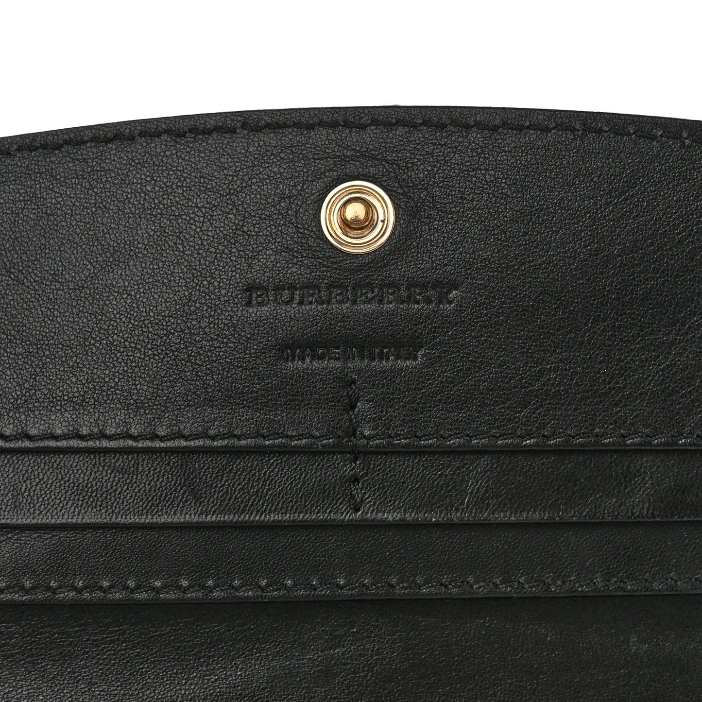 Calfskin House Check Porter Continental Wallet Black