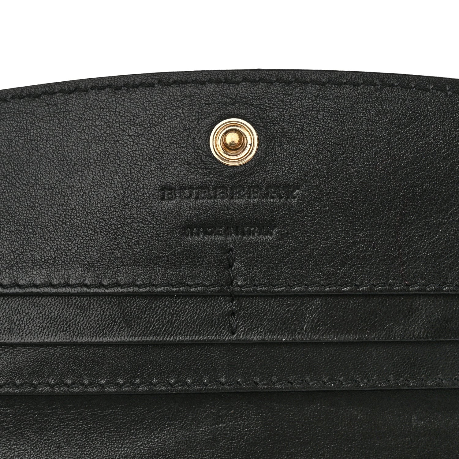 Burberry Calfskin House Check Porter Continental Wallet Black 6 of 11