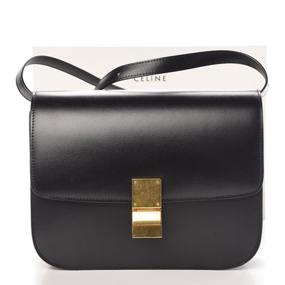 Celine Liege Calfskin Medium Classic Box Flap Bag Black 8 of 8
