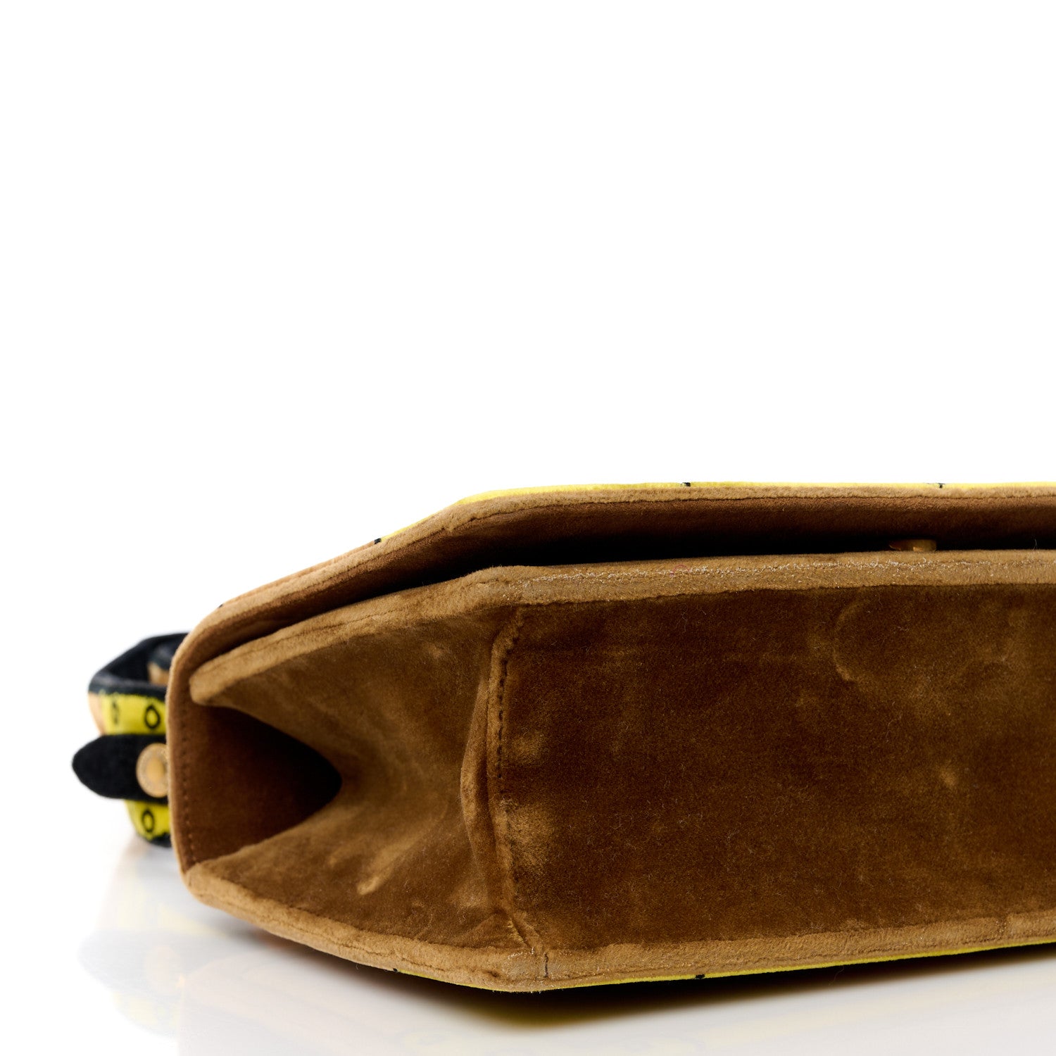 Prada Velluto Ricamo Cahier Shoulder Bag Cammello 9 of 10