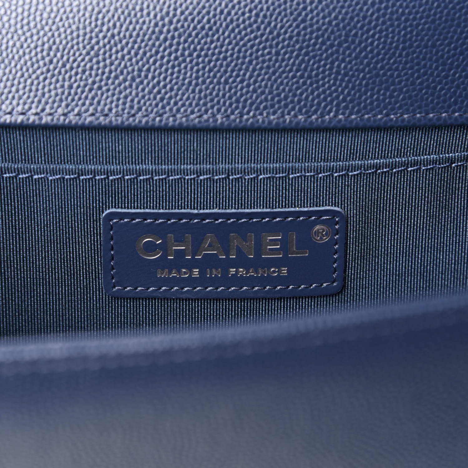 Chanel Caviar Quilted Medium Boy Flap Dark Blue 6 of 9