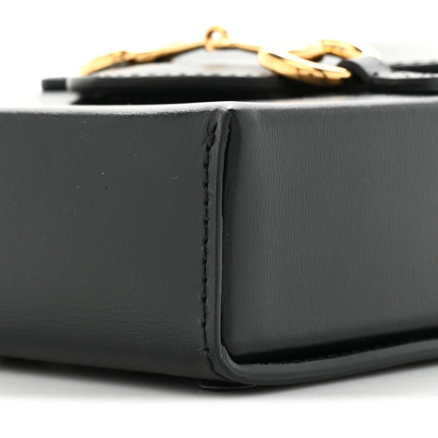 Boarded Plutone Calfskin Mini Horsebit 1955 Crossbody Bag Black
