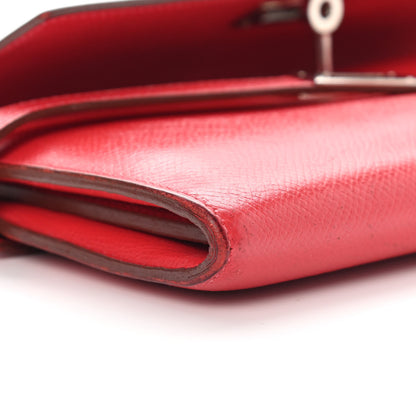 Hermes Epsom Kelly Longue Wallet Rouge Casaque 12 of 18