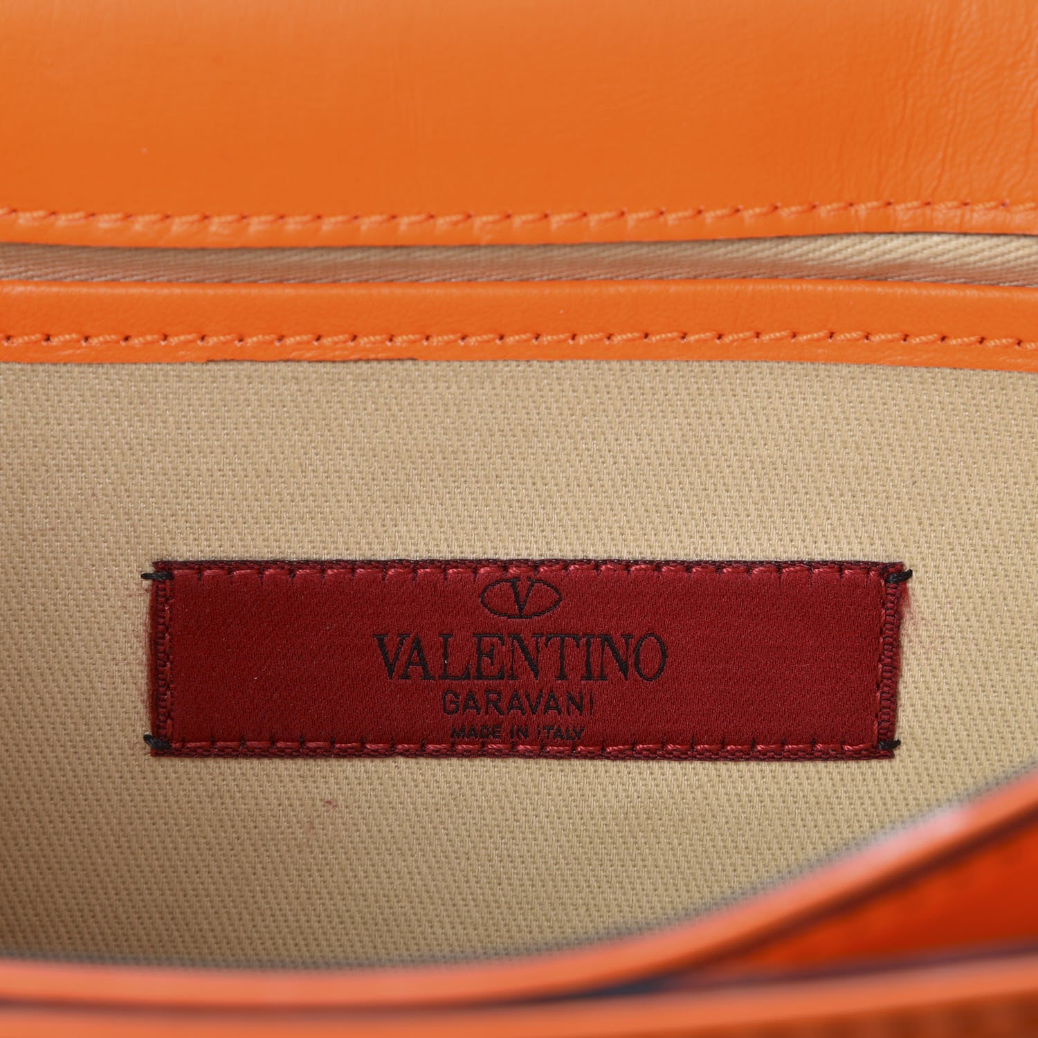 Valentino Garavani Calfskin Va Va Voom Shoulder Bag Orange 13 of 15