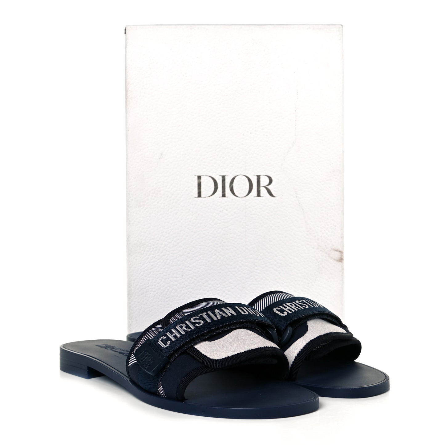 Technical Stretch Fabric Camouflage Dio(r)evolution Slide Sandals 41 Deep Blue