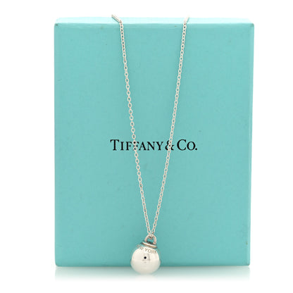 Tiffany Sterling Silver 12.75mm HardWear Ball Pendant Necklace 5 of 5