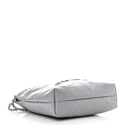Chanel Shiny Calfskin Quilted Mini Chanel 22 Grey 4 of 11