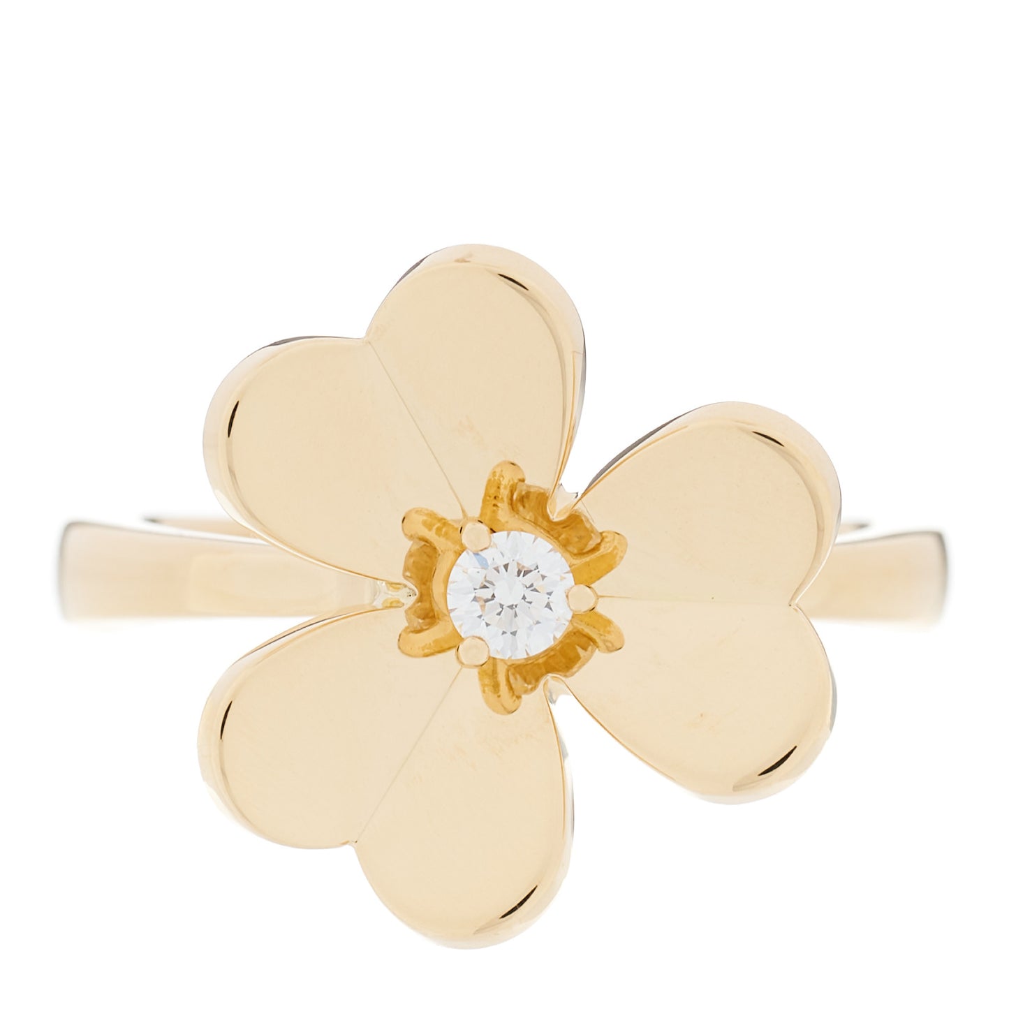 18K Yellow Gold Diamond Small Frivole Ring 53 6.5