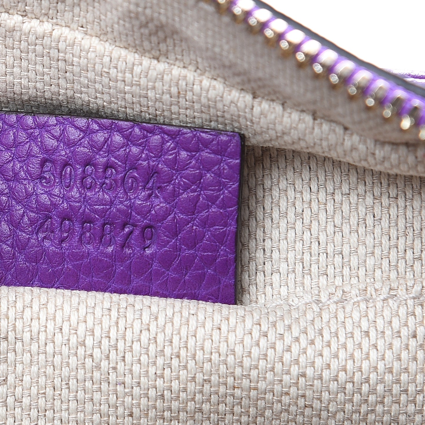 Pebbled Calfskin Small Soho Disco Bag Shine Purple