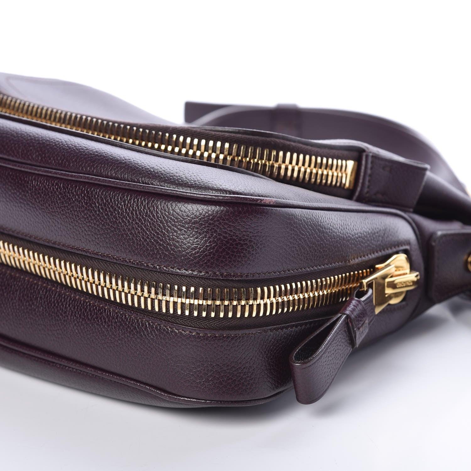 Tom Ford Pebbled Calfskin Medium Jennifer Crossbody Bag Wine 8 of 8