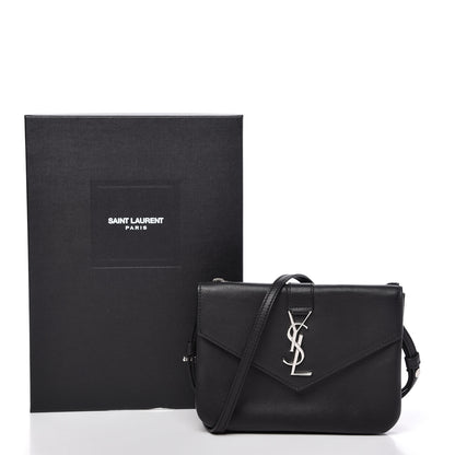 Saint Laurent Calfskin Monogram Tri Pocket Crossbody Bag Black 11 of 11