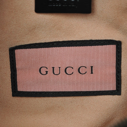 Gucci Calfskin Matelasse GucciGhost Medium GG Marmont Chain Shoulder Bag Black New Acquamarine 6 of 8