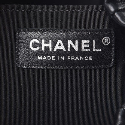 Chanel Lambskin Quilted Small Chain Bucket Bag Black 7 of 9