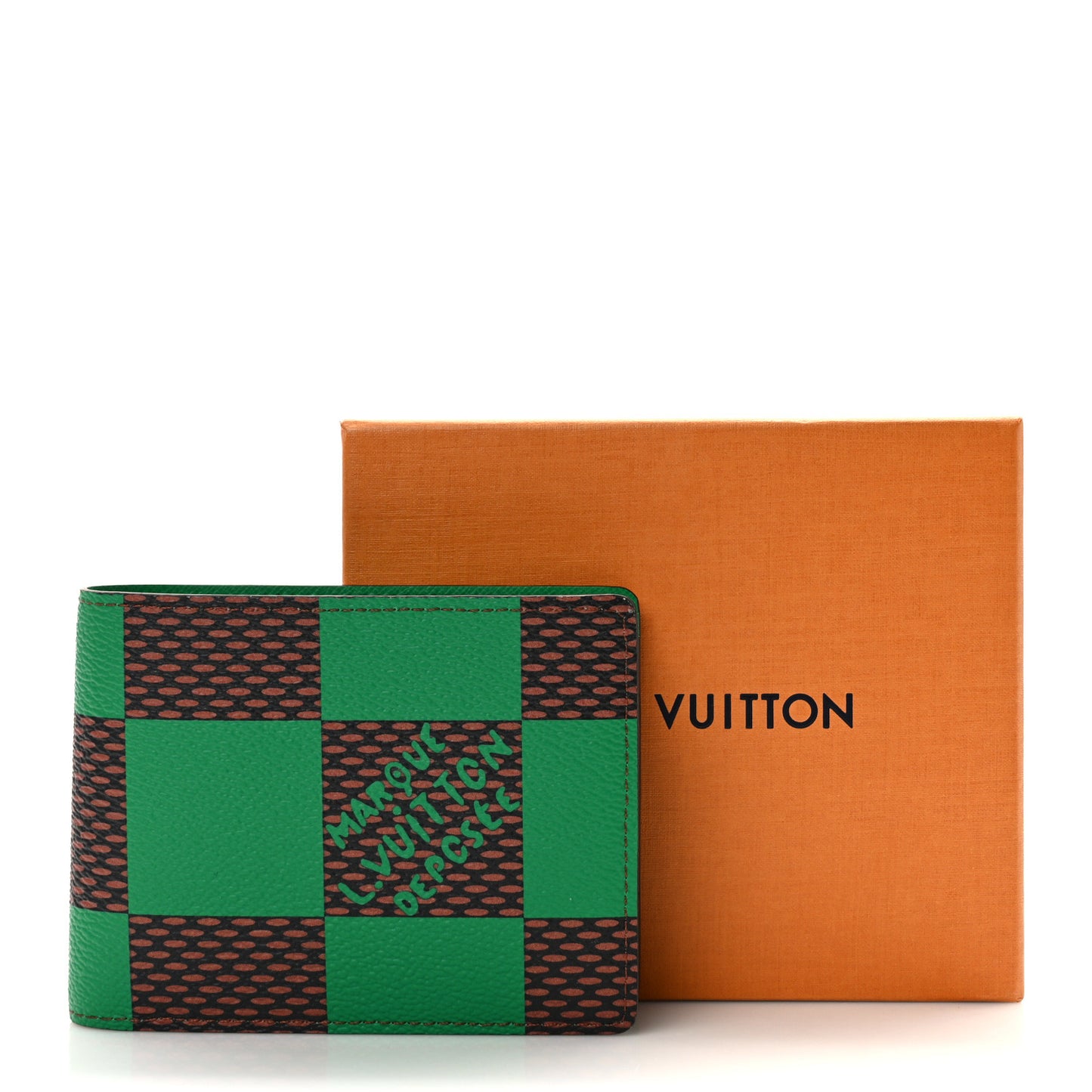 Damier Pop Multiple Wallet Green