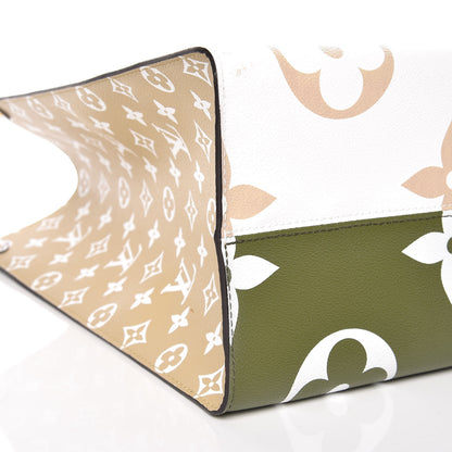 Louis Vuitton Monogram Giant Onthego GM Kaki Beige 6 of 17
