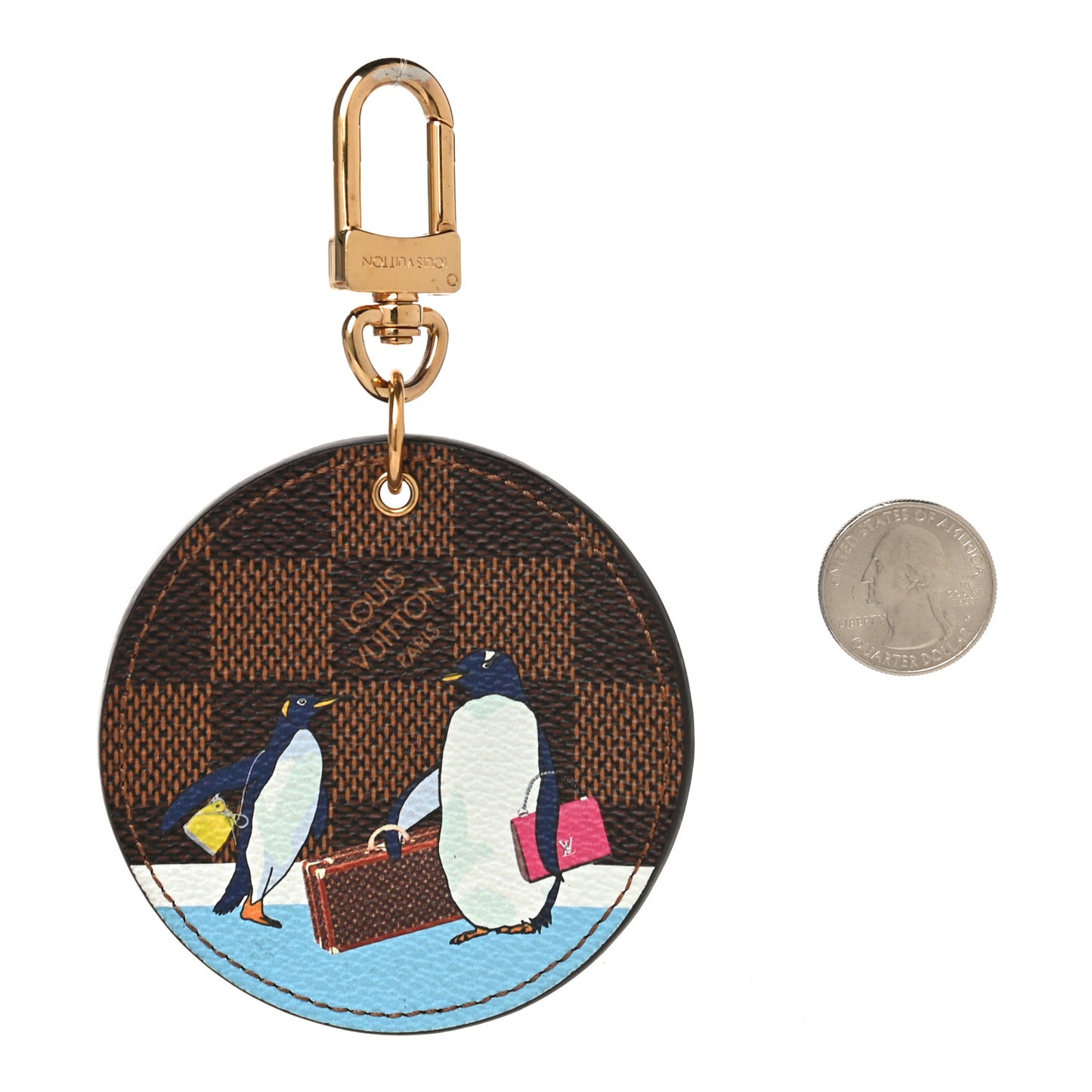 Damier Ebene 2017 Christmas Animation Bag Charm Key Ring