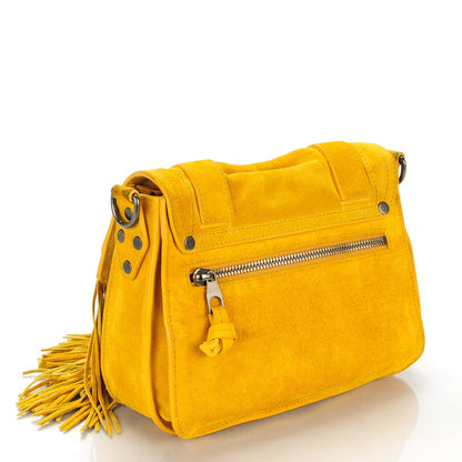 Proenza Schouler Suede Fringed PS1 Crossbody Pouch Gold 3 of 7