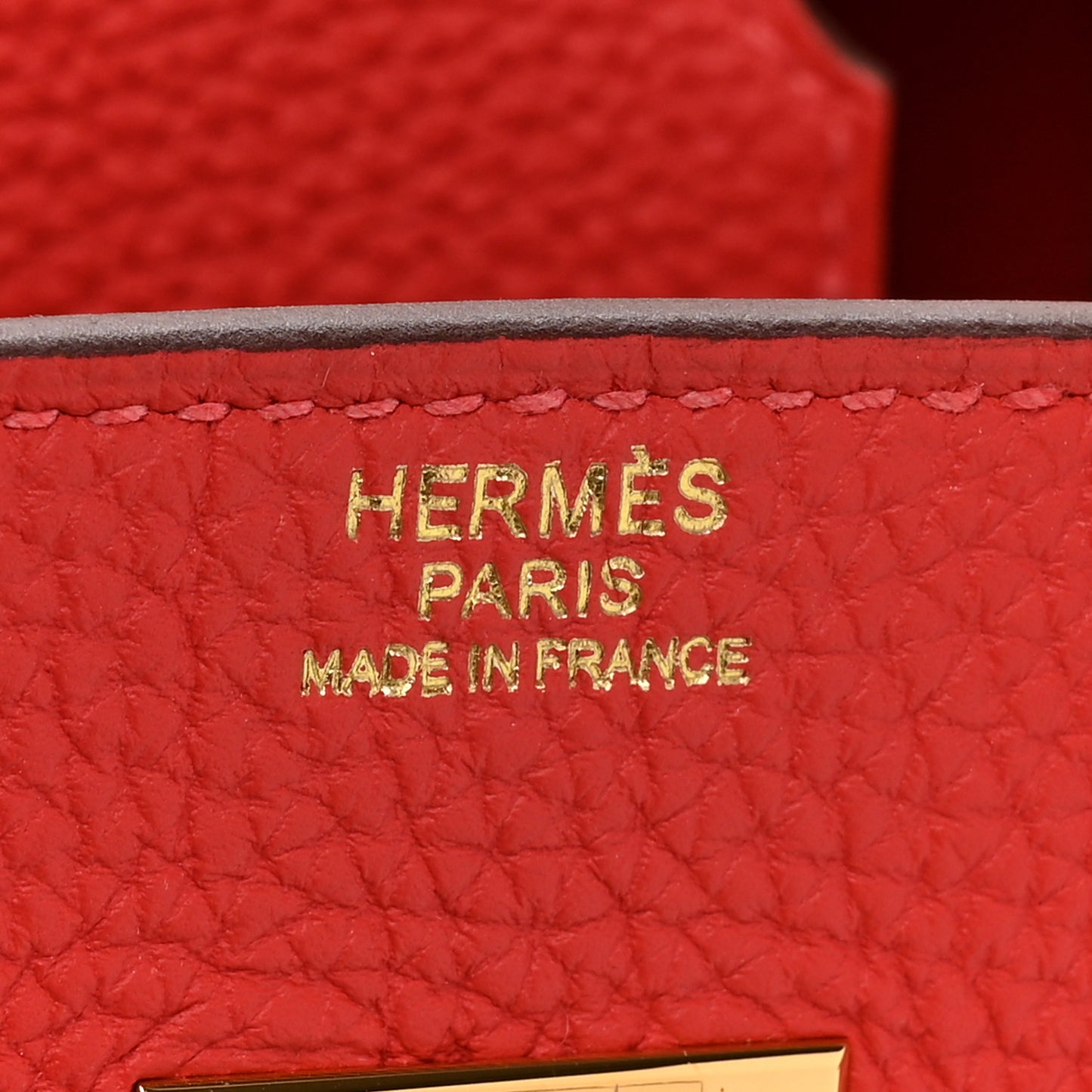 Togo Birkin 30 Rouge Pivoine