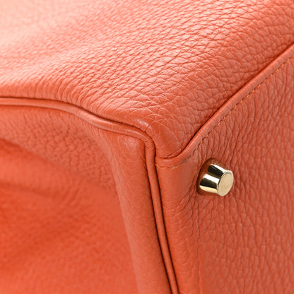 Hermes Togo Kelly Retourne 35 Orange 10 of 11