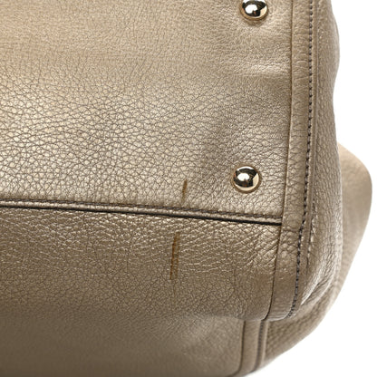 Gucci Metallic Pebbled Calfskin Medium Soho Shoulder Bag Golden Beige 13 of 13