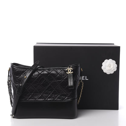 Chanel Aged Calfskin Quilted Medium Gabrielle Hobo Black 11 of 11