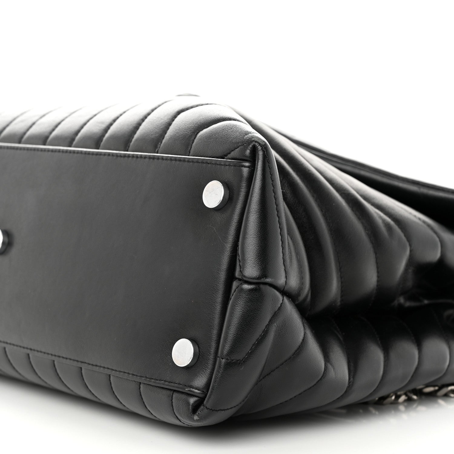 Saint Laurent Calfskin Y Quilted Monogram Large Loulou Chain Satchel Black 10 of 13